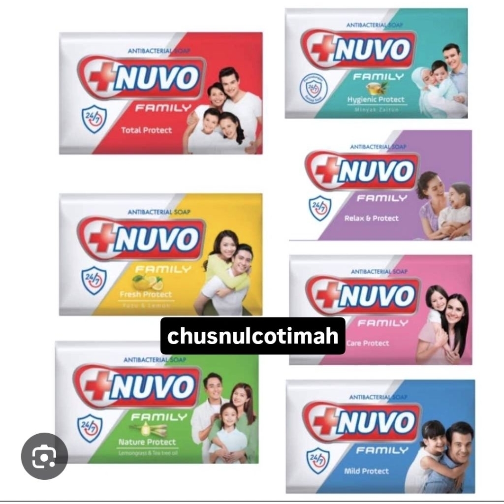 NUVO Sabun Batang 72gr / Sabun Batang Nuvo 72 gram / Sabun Mandi Nuvo Bar Soap Antibacterial