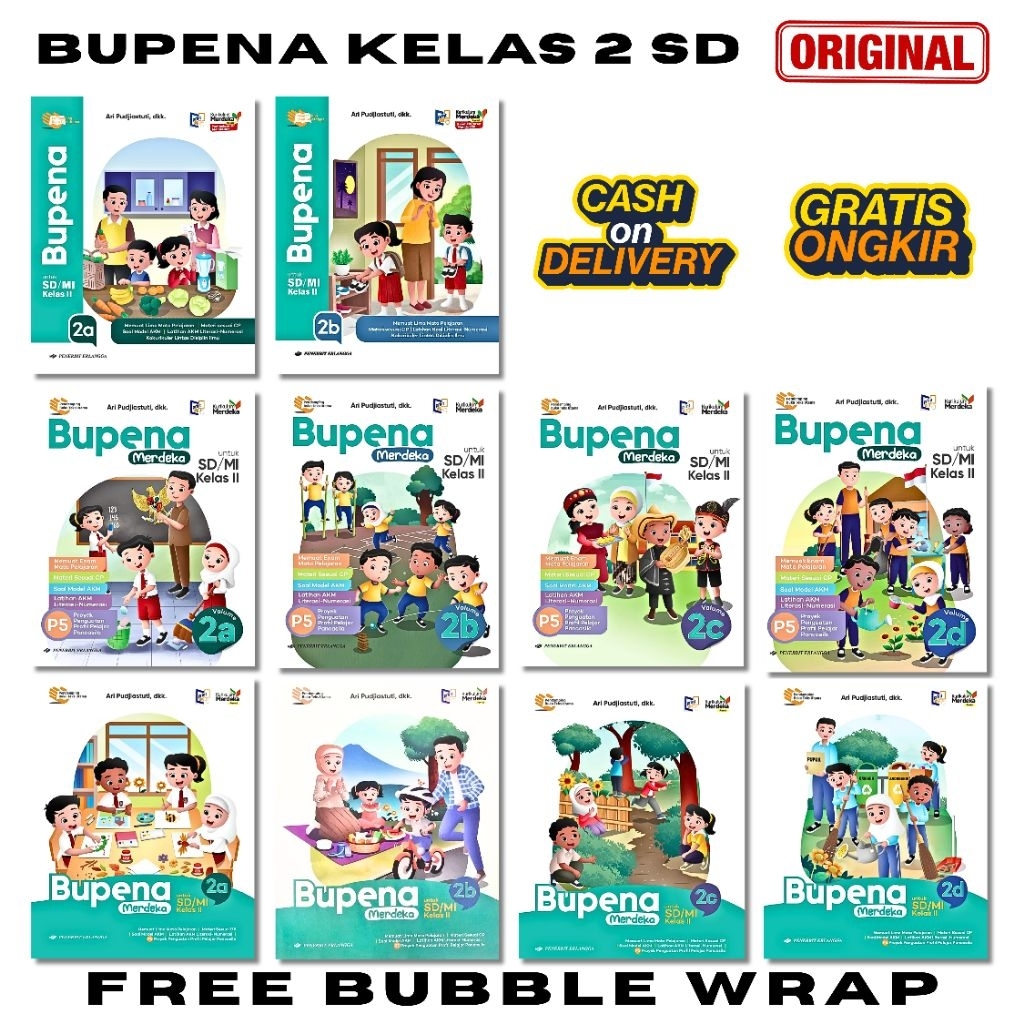 Jual Buku Bupena 2A 2B 2C 2D Revisi PM Kelas 2 SD/MI Penerbit Erlangga ...