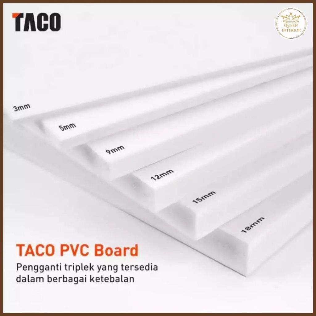 Jual TACO PVC BOARD 18MM, 15MM, 12MM, 9MM, 5MM, 3MM | Shopee Indonesia