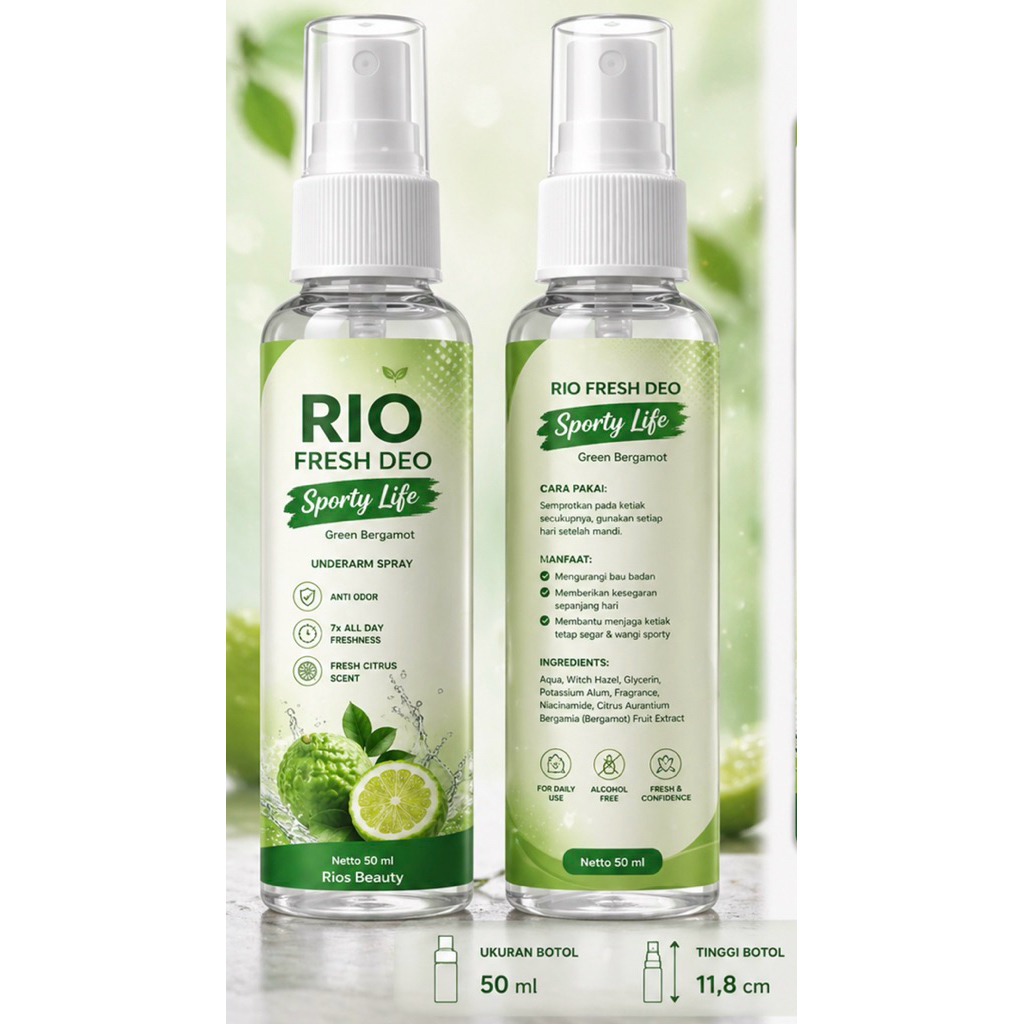 Jual Rios Deo Parfum Deodorant Tahan Lama 24 Jam 50ml - Sporty Life ...