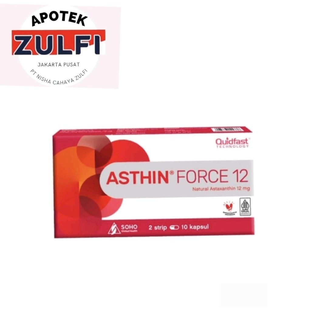 Jual Asthin Force 12 Daya Tahan Tubuh Astaxanthin 12 Mg | Shopee Indonesia