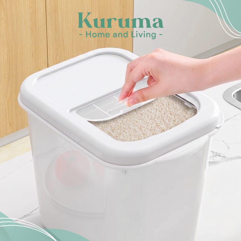 Product image KURUMA - KEITAI Kontainer Beras 5 KG Minimalis Wadah Simpan Rice 10 KG Premium Penyimpanan Praktis 3