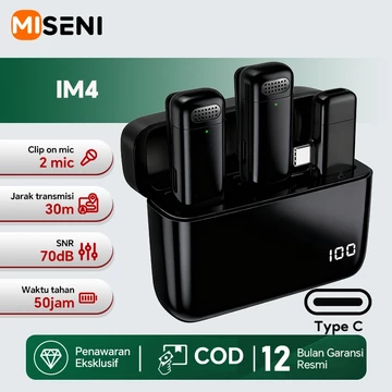 MISENI Q8 Mic Kecil Jepit Clip On Mic Hp Magnet Wireless Untuk Android Iphone Portable Lavalier