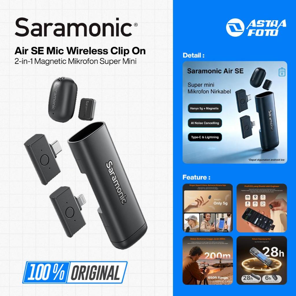 Jual SARAMONIC AIR SE AI-Powered Clip-On & Handheld Dual Wireless ...