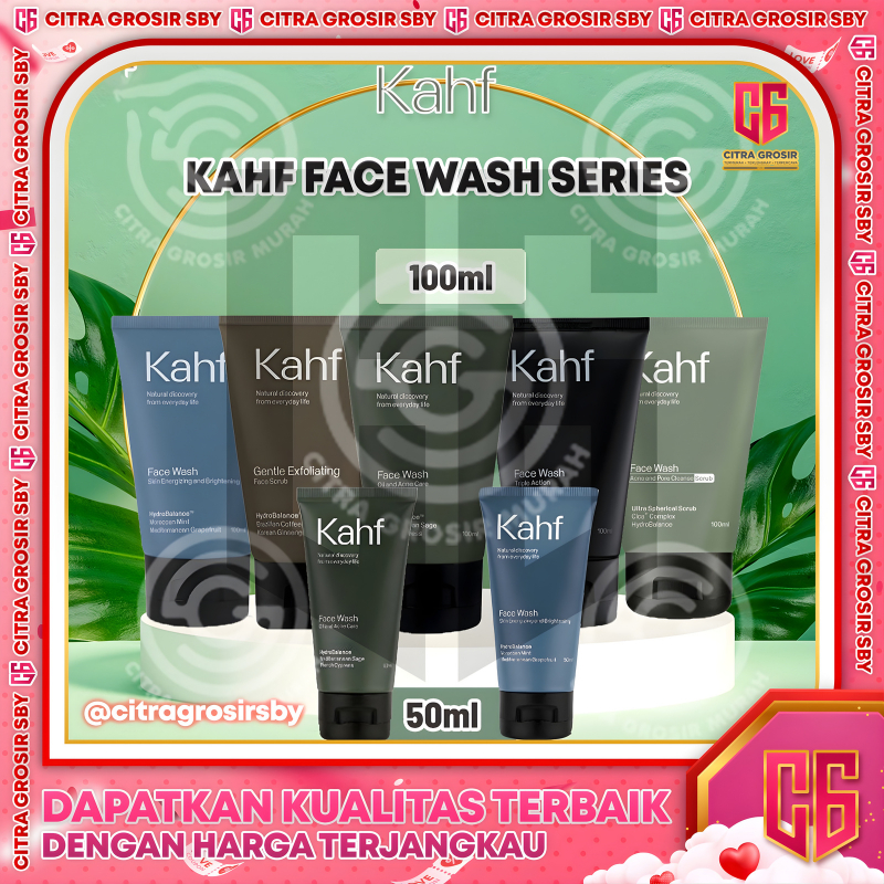 KAHF Men Face Wash 100ml || Kahf Sabun Wajah Skincare Cowok Halal