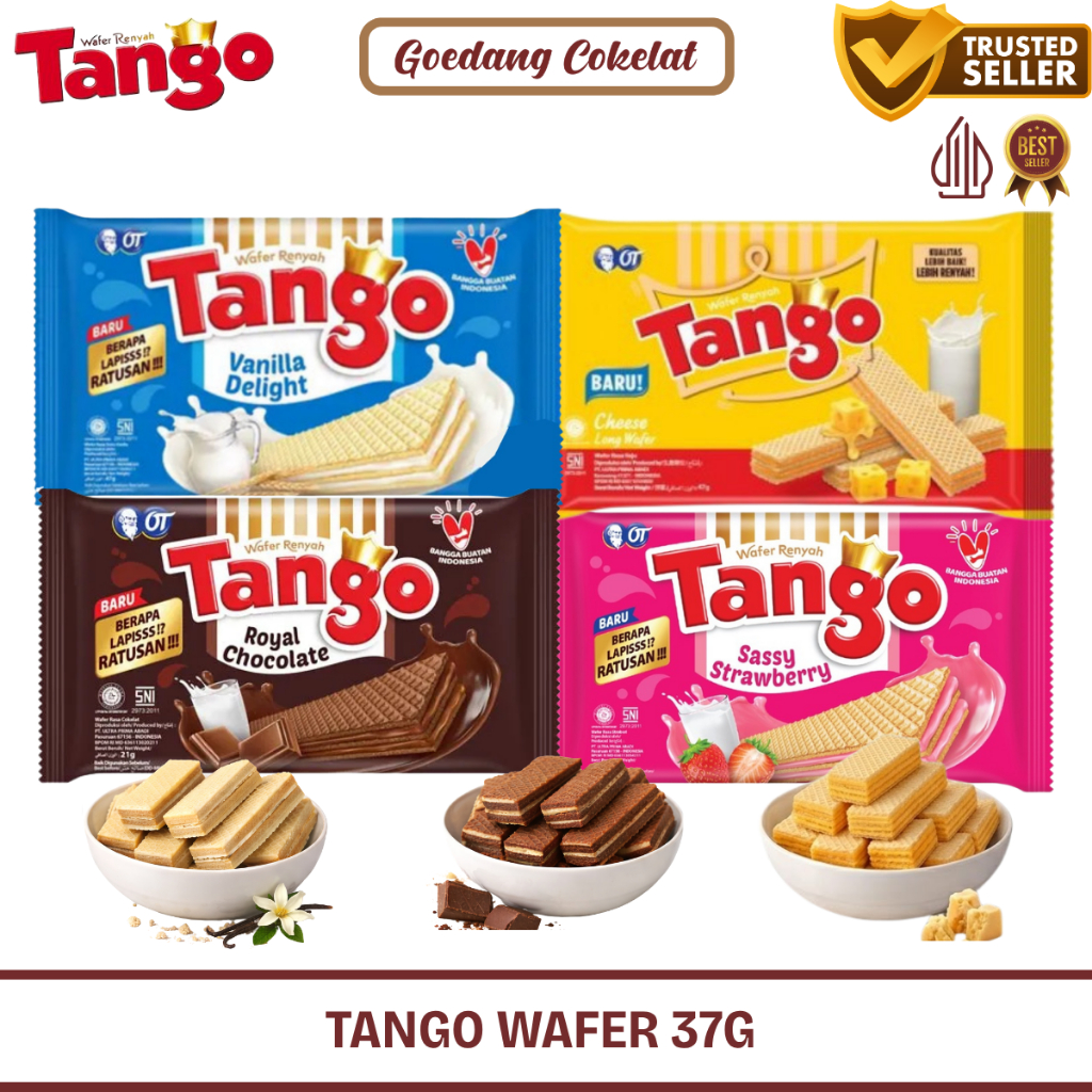 Jual Tango Wafer 37g - Snack Renyah Isi Krim Lezat Varian Rasa Coklat ...