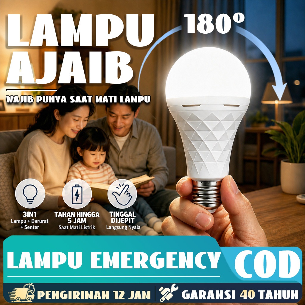 Jual Lampu Led Emergency Otomatis Menyala Saat Listrik Mati Terlengkap ...