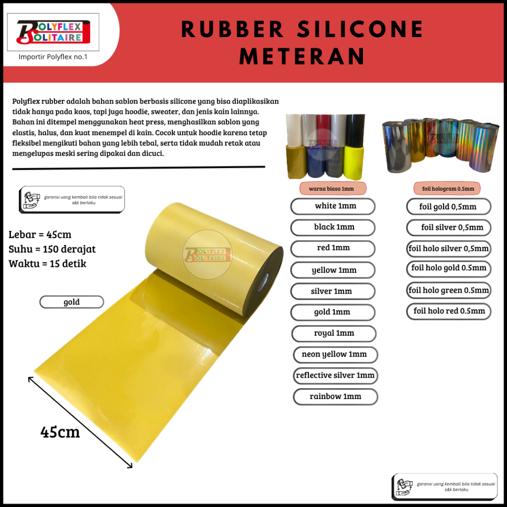 Jual Polyflex Silicone/Polyfex Rubber/Polyfex Karet Timbul Tebal 1mm ...