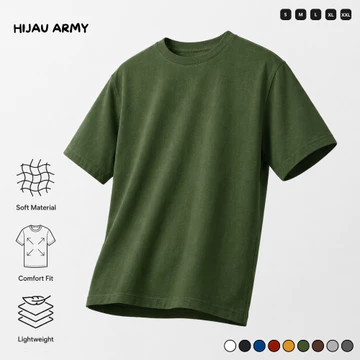 Kaos Polos Lengan Pendek Pria Wanita – Basic T Shirt Reguler Fit Premium Cotton LOXY ID