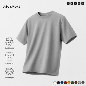 Kaos Polos Lengan Pendek Pria Wanita – Basic T Shirt Reguler Fit Premium Cotton LOXY ID