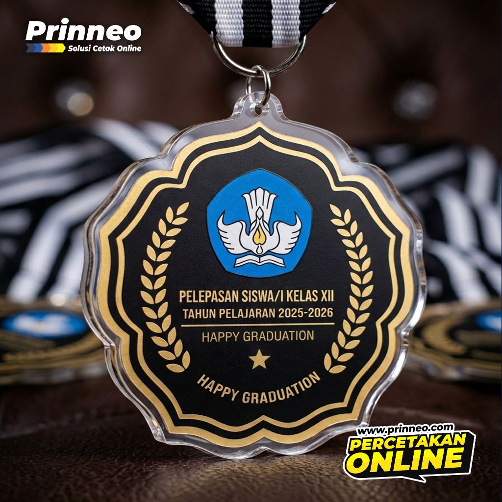 Jual Medali Custom Akrilik Sticker Wisuda Sekolah TK SD SMP SMA ...