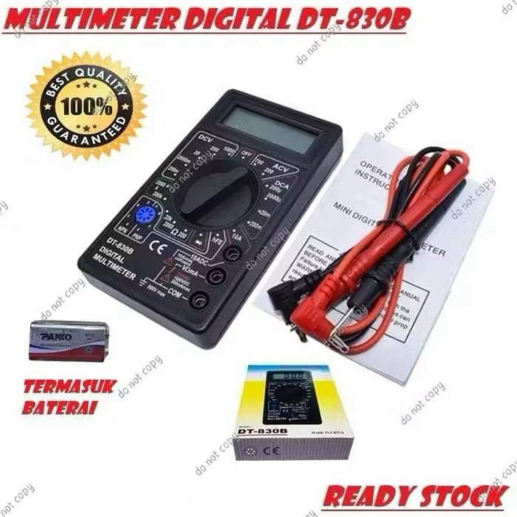 Jual multitester digital DT-830B multimeter avometer | Shopee Indonesia