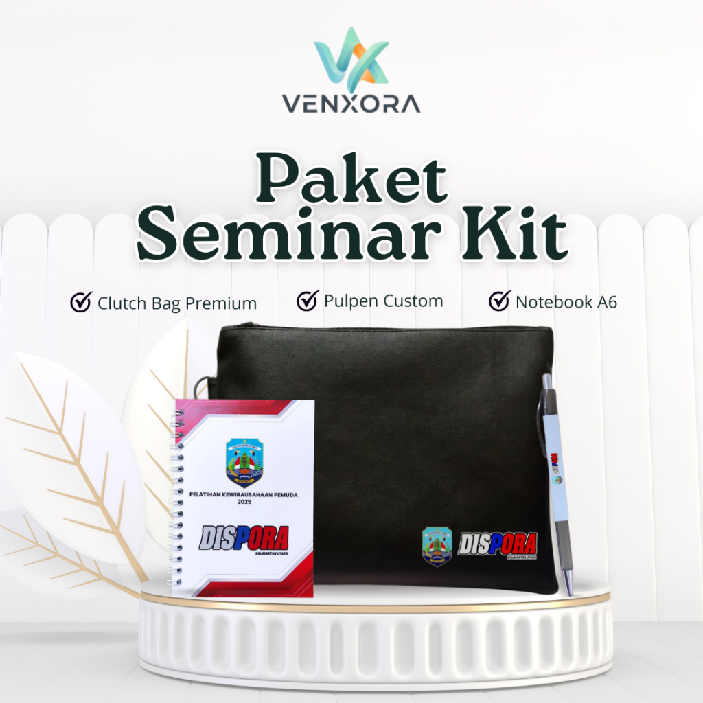 Jual Paket Seminar Kit Venxora isi Handbag - NotebookA6 - Pulpen Custom ...