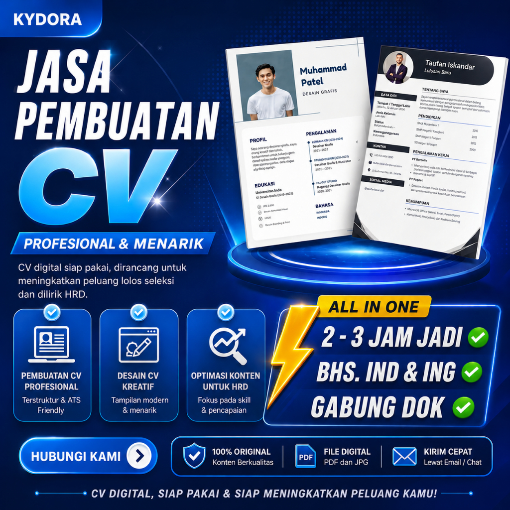 JASA PEMBUATAN CV PROFESIONAL DAN MENARIK