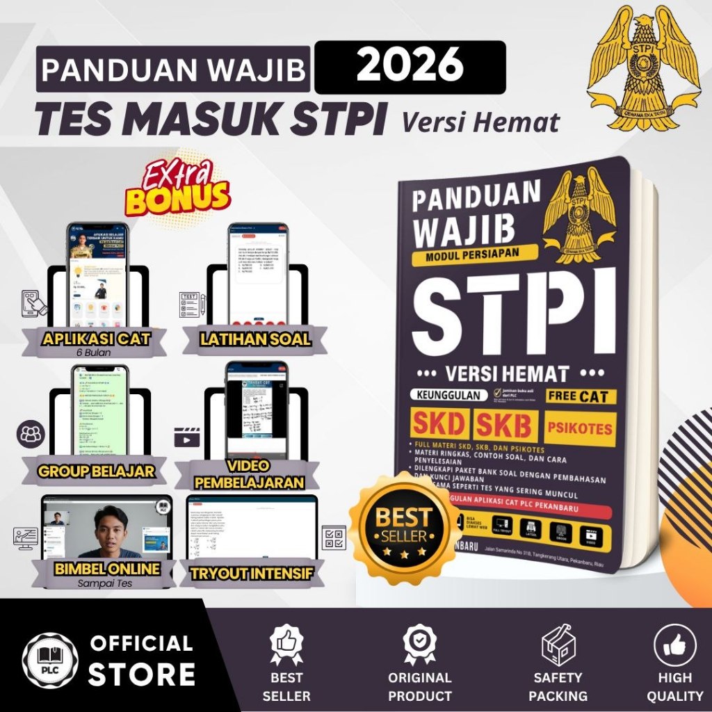 Buku STPI Curug 2026 Materi + Bank Soal + Pembahasan PLC Versi Hemat