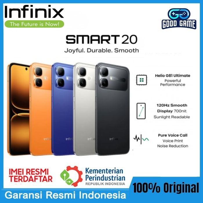 Jual Infinix Smart 20 4/128GB - Produk Resmi Indonesia | Shopee Indonesia