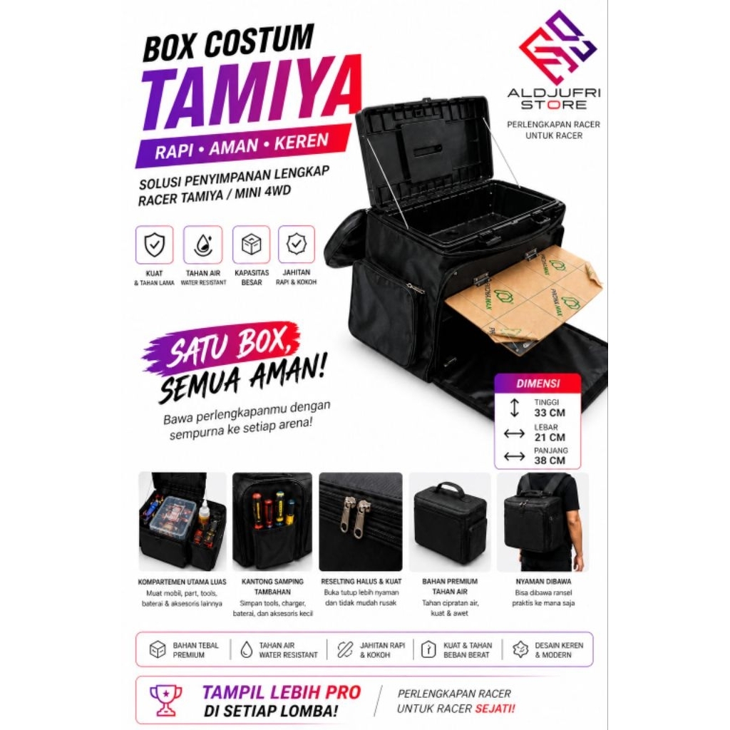 Jual Box tamiya costum dan tas (GRATIS papan setting akrilik ...