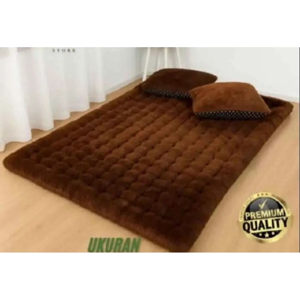Jual KASUR LANTAI BULU RASFUR/GENDER/MENUL 130X170CM GRATIS 2 BANTAL ...