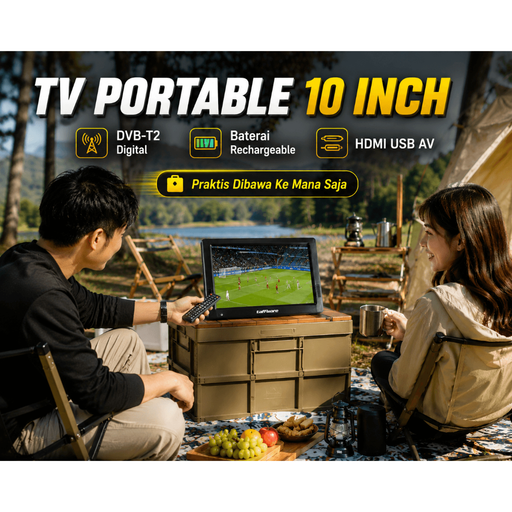Jual Portable TV Monitor Mini 10 Inch DVB-T2 Digital+Analog Televisi ...