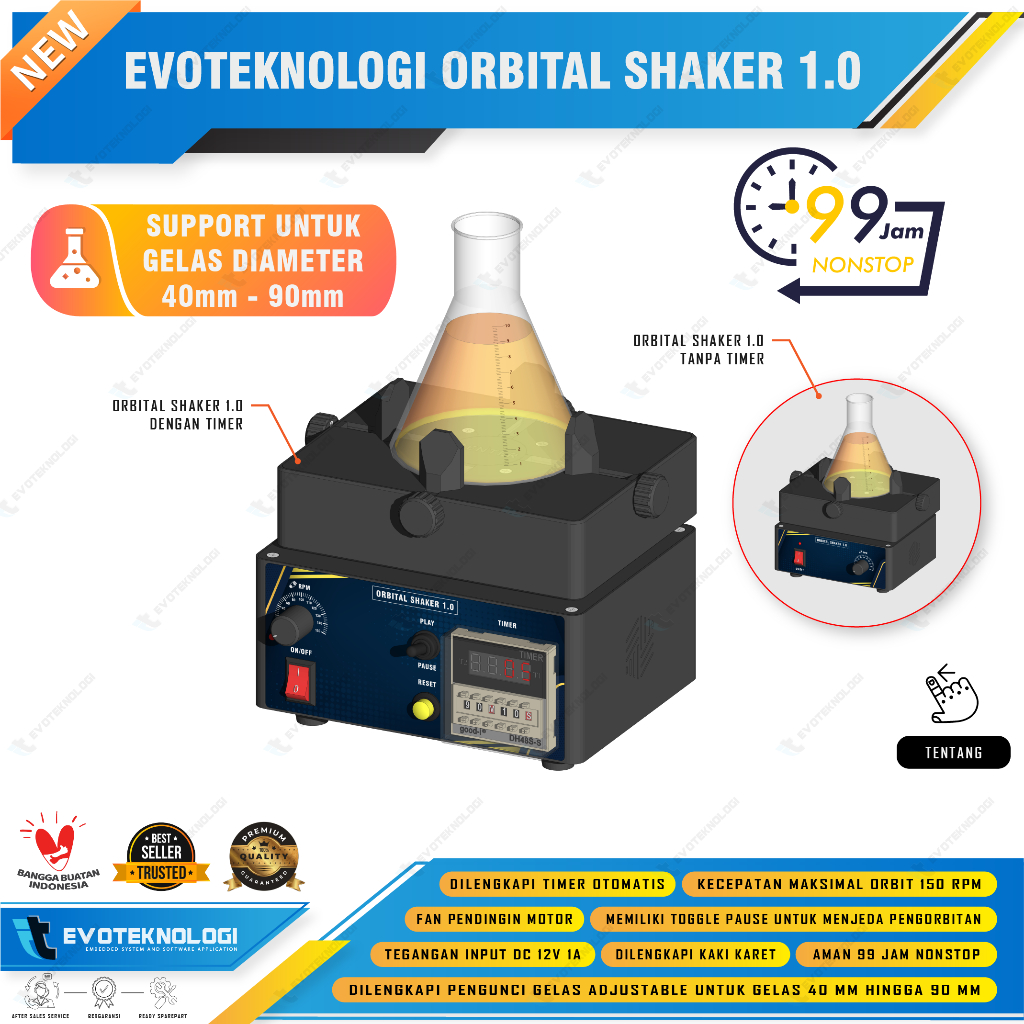 Jual Evoteknologi Mini Orbital Shaker Rotator Laboratorium | Shopee ...