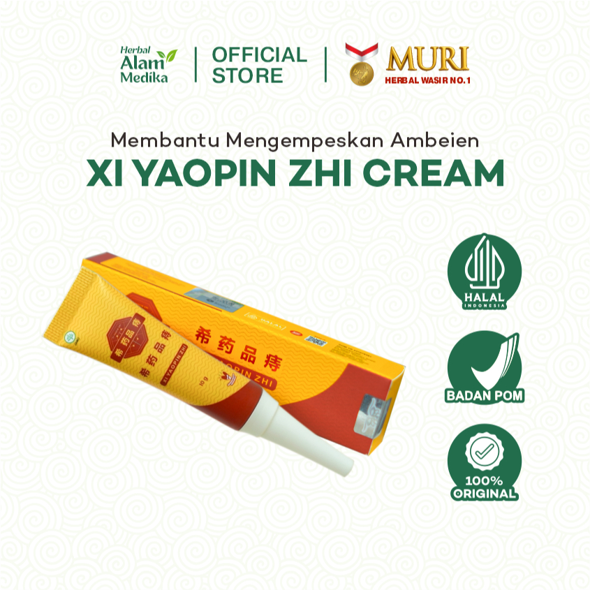 XI YAOPIN ZHI Tube Salep Ambeien Luar Herbal Bantu Redakan Nyeri Bengkak dan BAB Berdarah