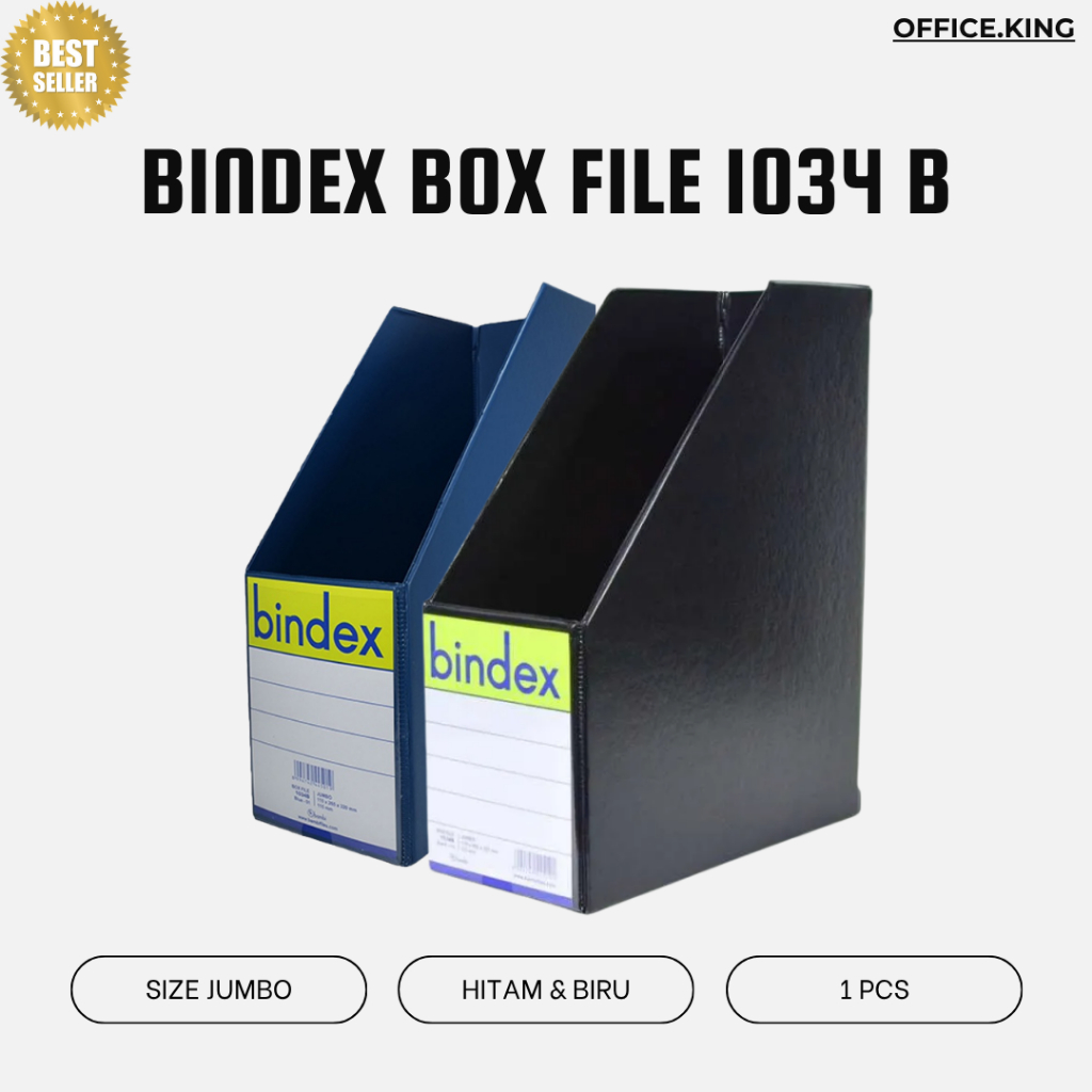 Jual BINDEX Box File Magazine 1034B (11.5cm) (Warna Hitam dan Biru ...