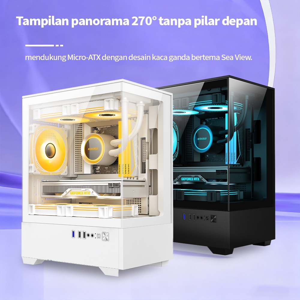 Jual JT Casing Pc Gaming mini itx Case Pc Komputer micro m Atx Cube ...