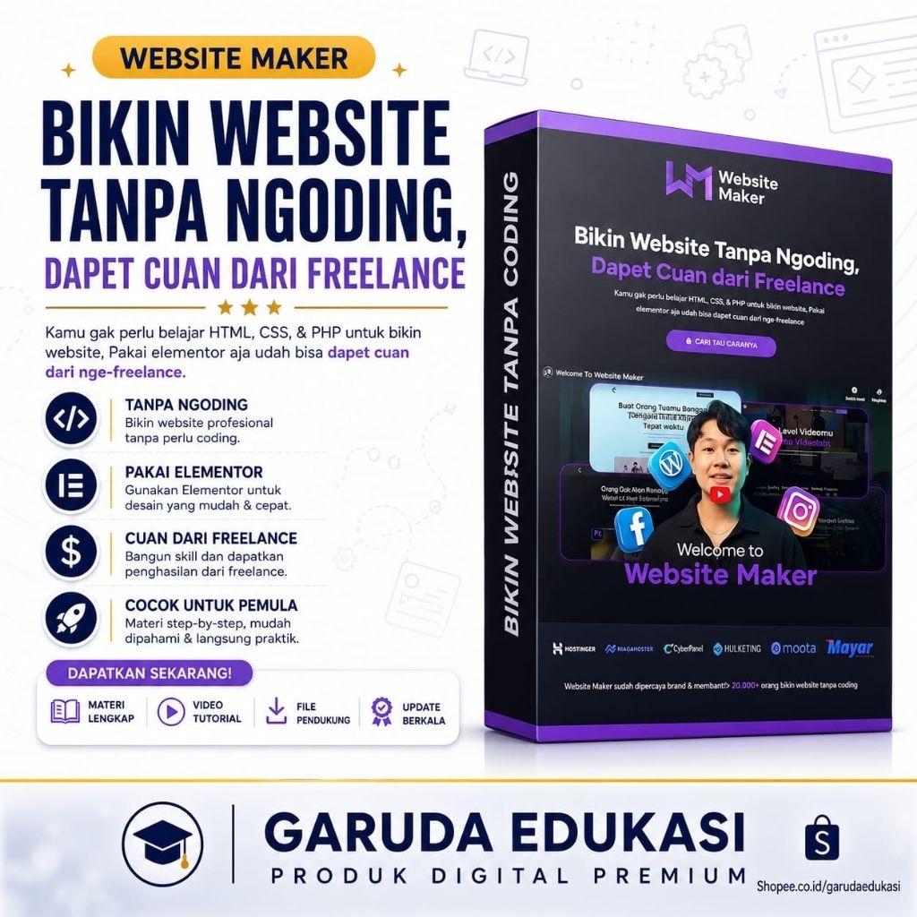 Full Materi Bikin Website Profesional Tanpa Coding 200 Video