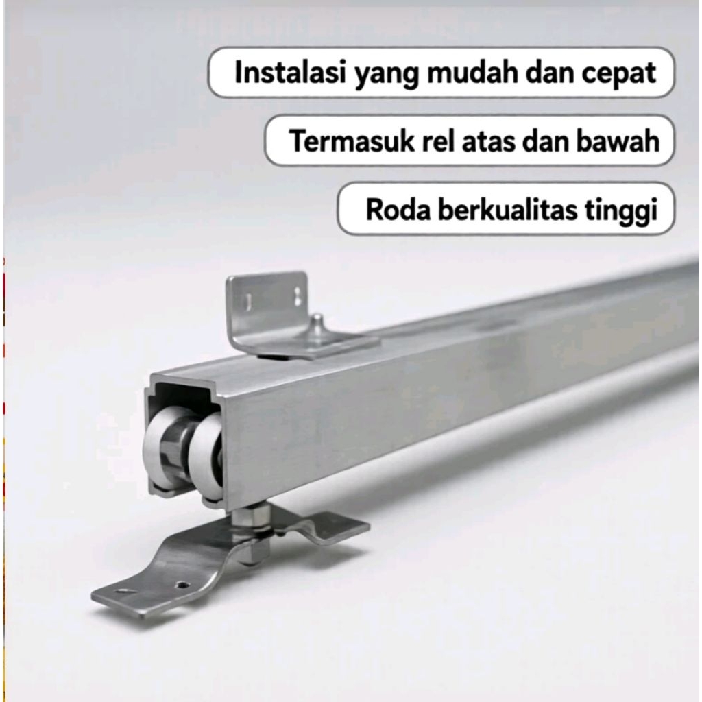 Jual [FREE ONGKIR] Rel Pintu Geser/Sliding Door Rail 160, 180, 210, 240 ...