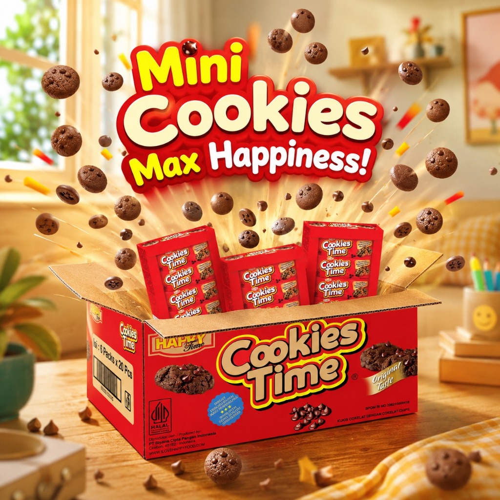 Jual HAPPY TIME - Cookies Time Mini Kemasan Combo Pack (1 Karton isi 12 ...