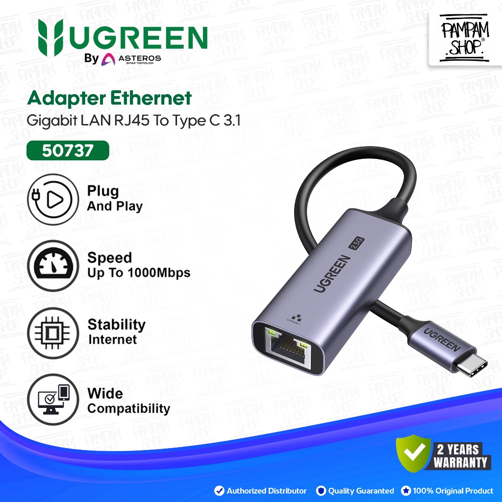 Jual UGREEN ORIGINAL Ethernet Adapter USB Type C to RJ45 LAN up to 1000 ...