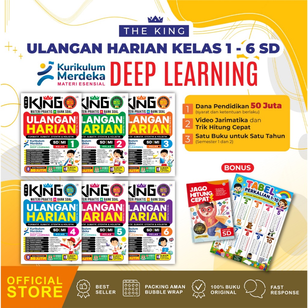Jual BUKU SD The King Ulangan Harian Kelas 1 - 6 SD Update Deep ...