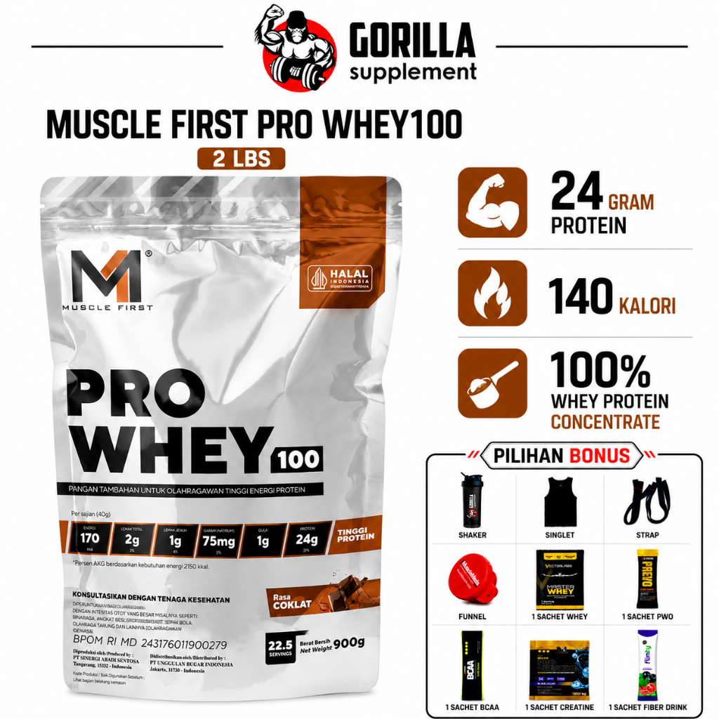 Jual MUSCLE FIRST Pro Whey 100 2lbs ( 900 Gram ) - Whey Protein ...