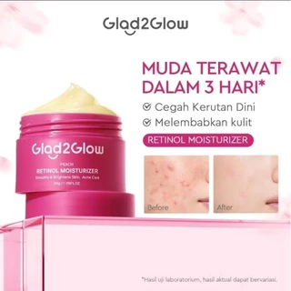 GLAD2GLOW G2G FACEWASH SERUM MOITURIZER RETINOL POMEGRANTE BLUEBERRY SERUM PEELING
