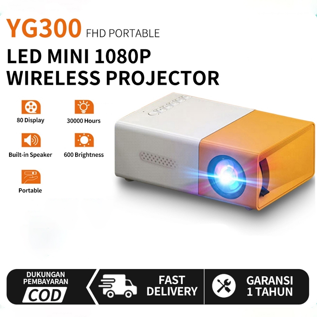 Jual Mini Projector YG300 Portable LED Mini Proyektor hp Mini Home ...