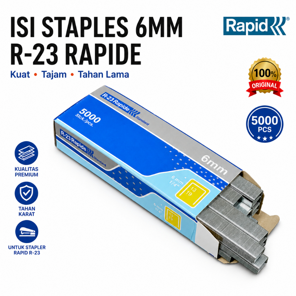 Jual Rapide Original Refill Gun Tacker R23 - Isi Staples 13/8 ( 8 mm ...