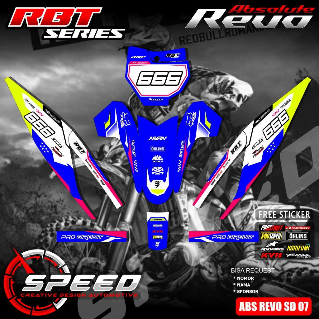 Jual Sticker RBT/GTX REVO ABSOLUTE Stiker Striping Motor RBT Bebek ...