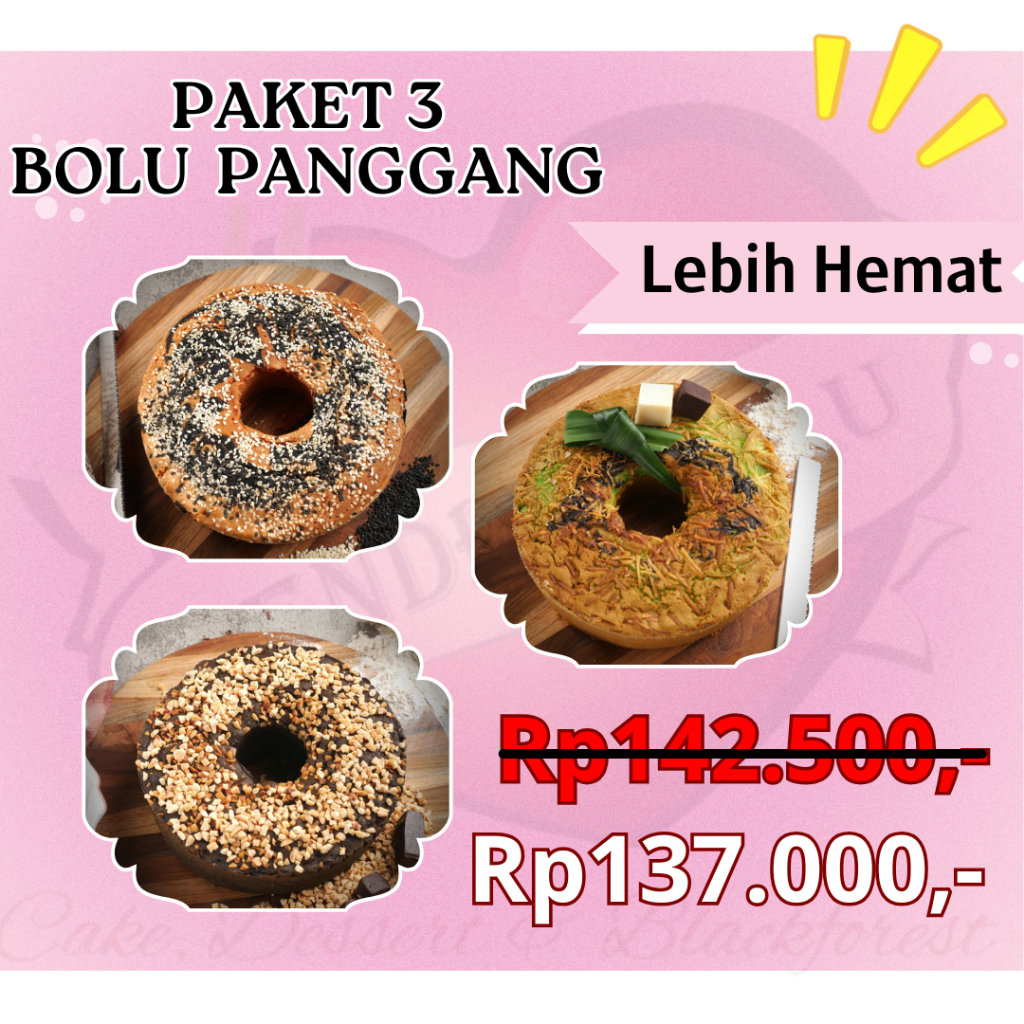 Jual Paket Isi 3(TIGA) Box Kue Bolu Marmer Cake Rasa Coklat Kacang ...