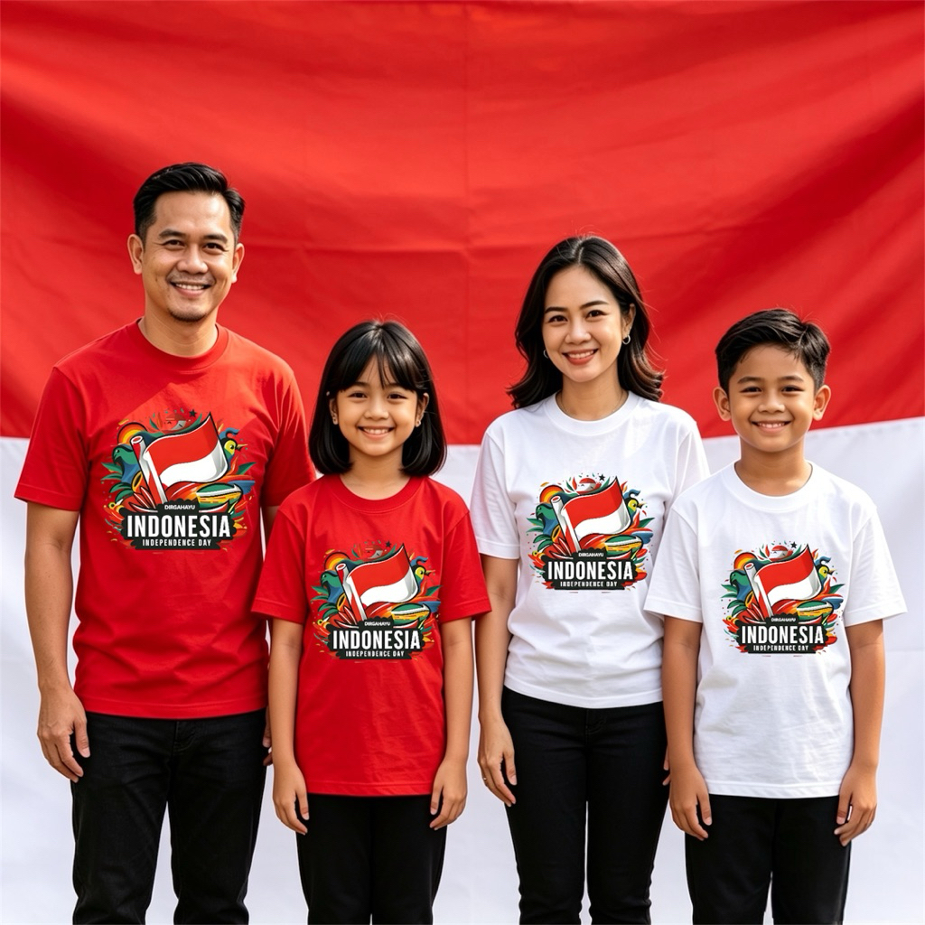 Baju kaos merah putih 17 agustus kemerdekaan 2026 indonesia