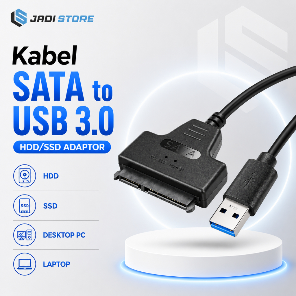 Jual Kabel SATA to USB 3.0 HDD SSD Adaptor 30cm 2.5 Inch Adapter ...