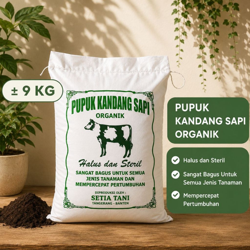 Jual PUPUK KANDANG SETIA TANI SAPI HIJAU ORGANIK HALUS DAN STERIL ...