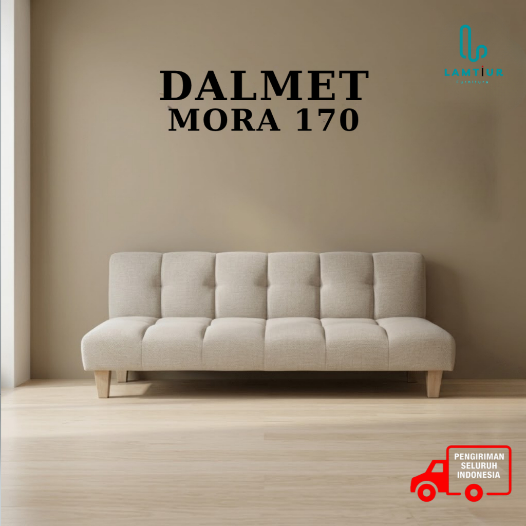 Sofa Bed Minimalis - Sofa Lipat Ruang Tamu -  Dalmet Mora Canvas Paloma
