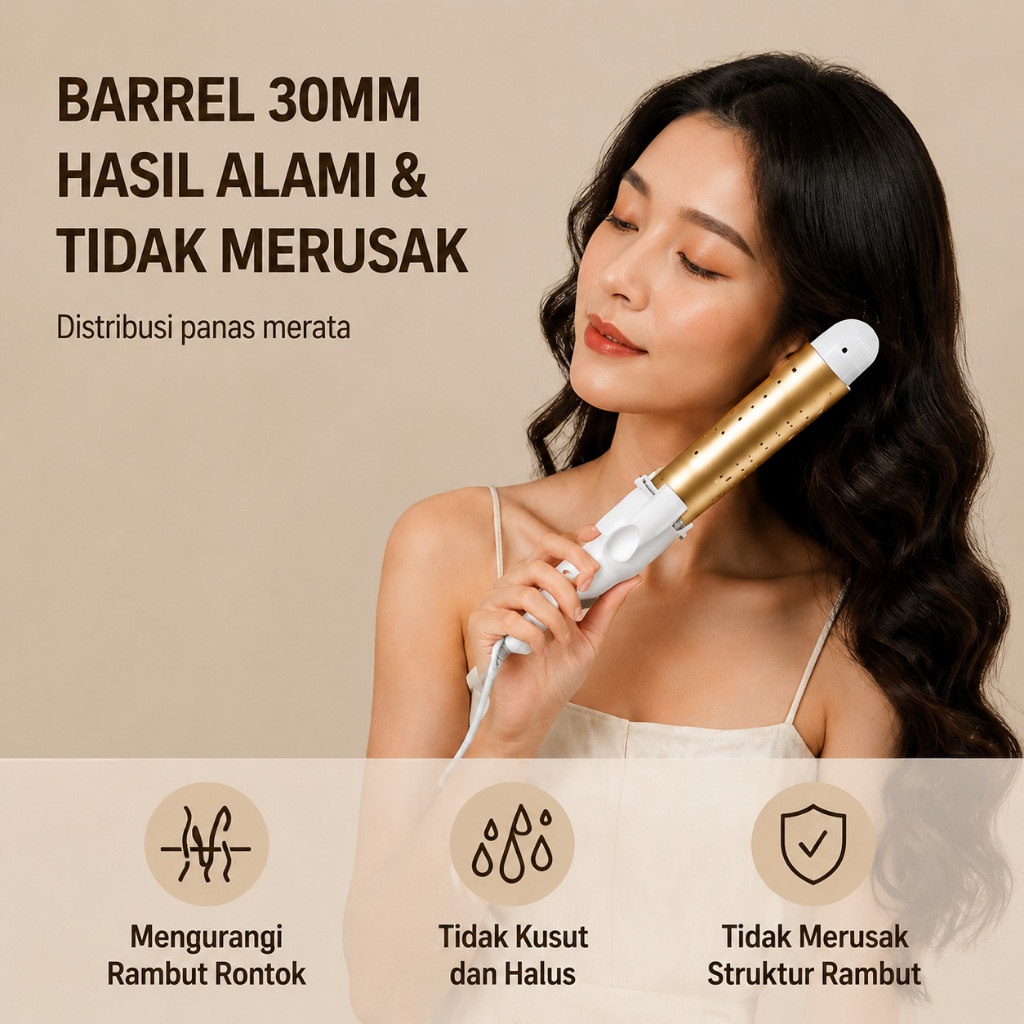 Jual Tongkat rambut keriting 2in 1 Catok Lurus Keriting Hair ...