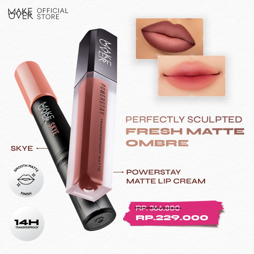Jual MAKE OVER Fresh Matte Plumpy Ombre: Glam Lip Statement - Base ...