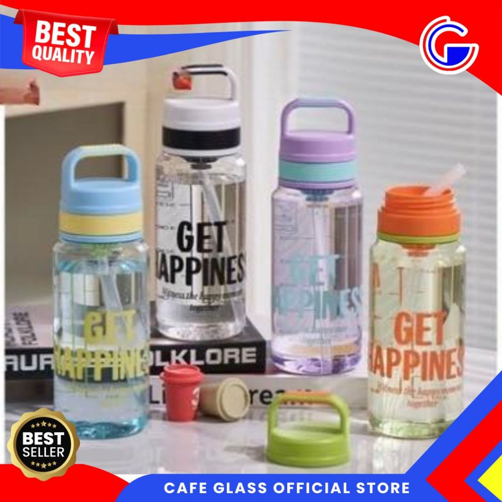 Botol Minum Plastik 780ML - Tumblr Minum Aesthetic Dengan Saringan Buah dan Sedotan