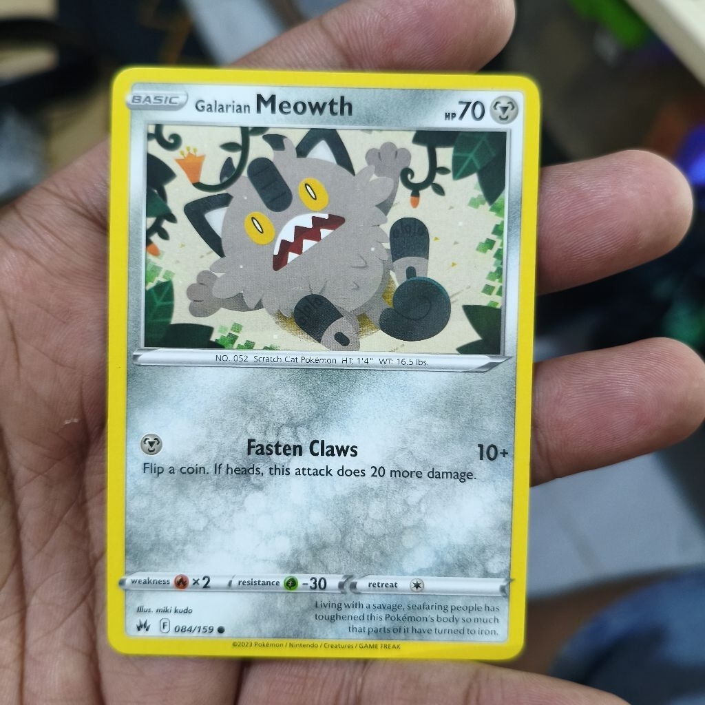 galarian meowth pokemon card value TCG: Shining Fates: Shiny Vault SV086/SV122 Once during your turn Galarian Meowth [Reverse Holo] #112