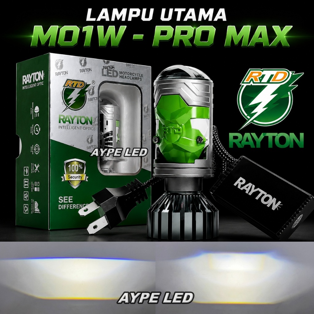 Jual Mini Projector H4 M01W Rayton Bluelens Dual Fan System 69 Watt ...