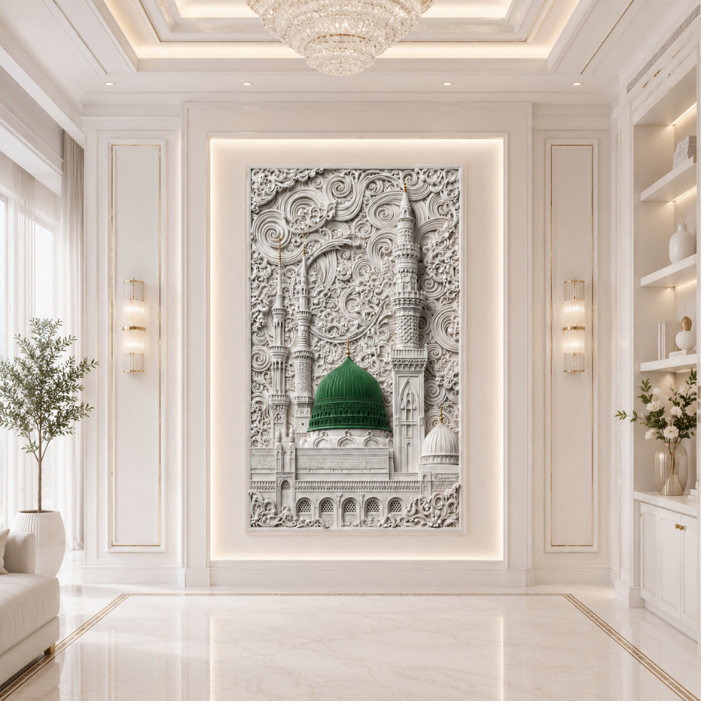 Stiker Dinding Wallpaper Relief Dome
