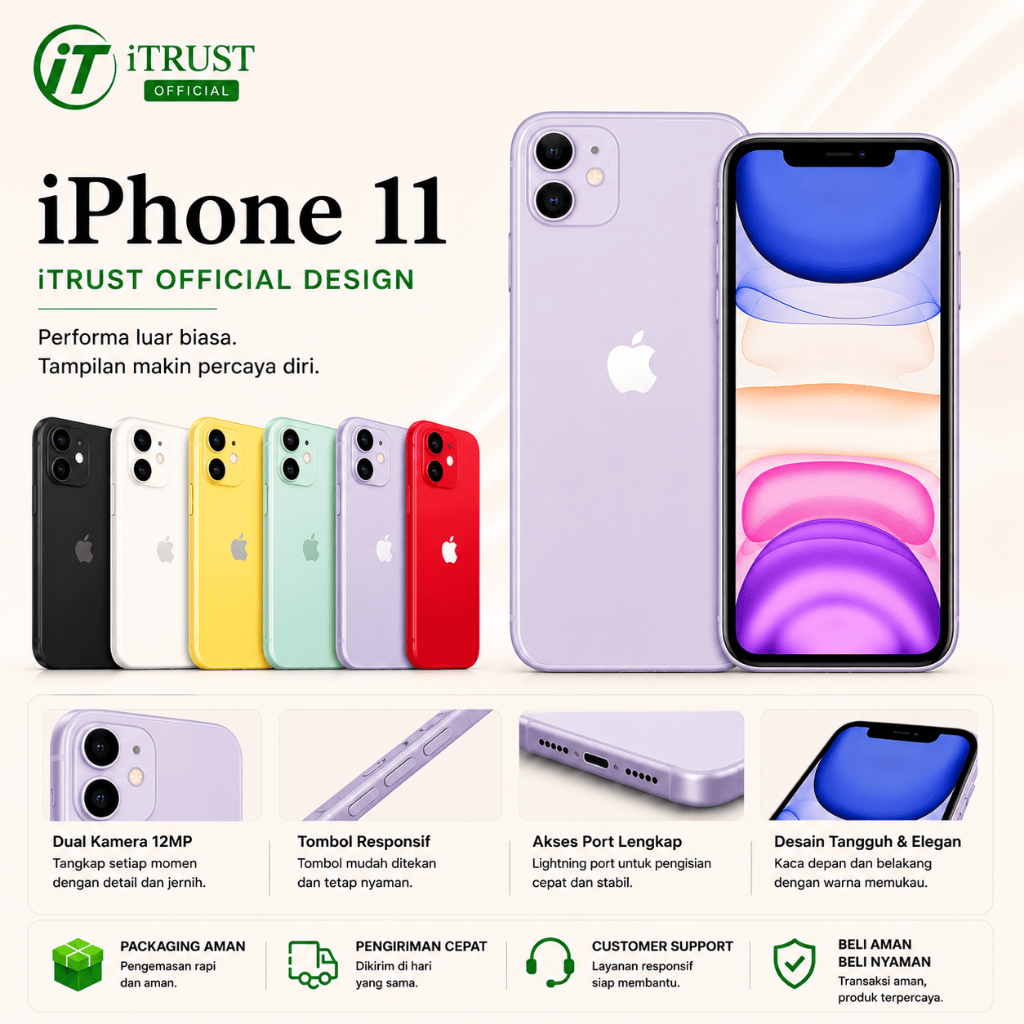 Jual IP 11 64GB 128GB SECOND FULLSET ORIGINAL MULUS NORMAL NO MINUS ...