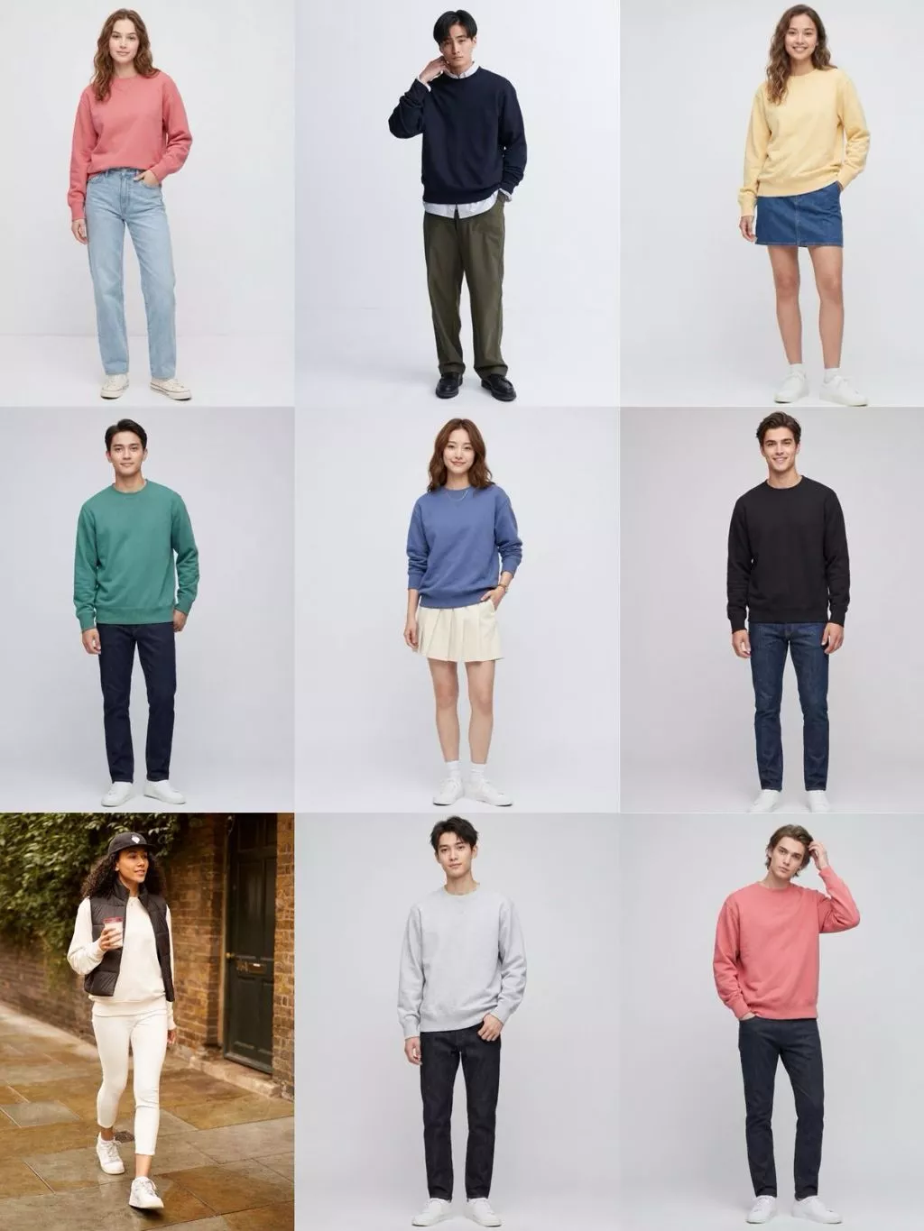 Sweater Lengan Panjang Bahan Katun Terry UNQ Unisex Long Sleeve Sweatshirt - 2436